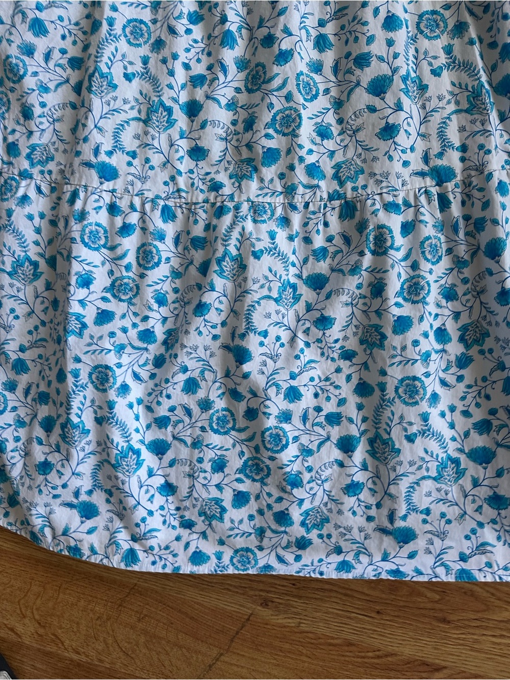Draper James Carrie Blue White Smocked Midi Floral Sundress L - Picture 9 of 12